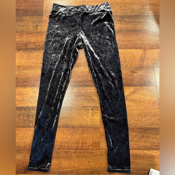 American Eagle High Rise Velour Leggings Size Medium Blue - Picture 1 of 5